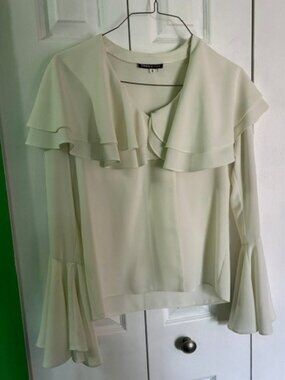 Vintage Theo Miles Collared Blouse with Flared Sleeves  Size 6